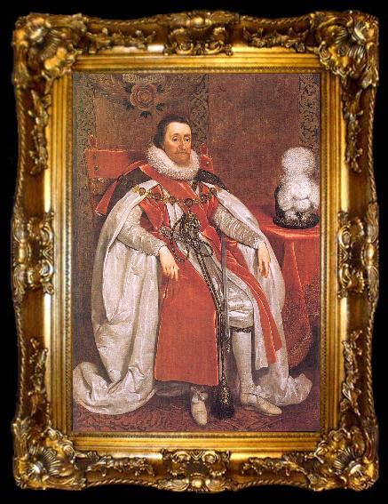 framed  Mytens, Daniel the Elder James I of England, ta009-2